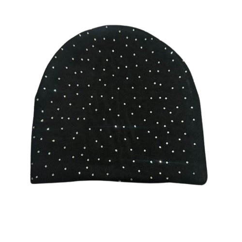 Discrete Club Rhinestone Beanies
